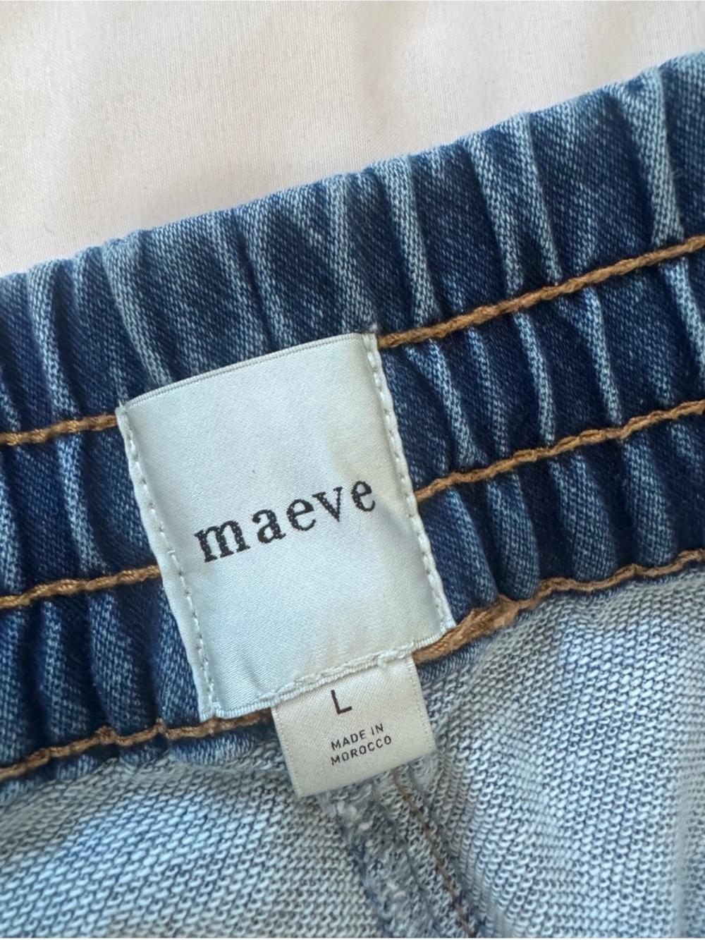 Maeve x Anthropologie Indigo Wide-Leg Denim Drawstring Jeans - Picture 7 of 7